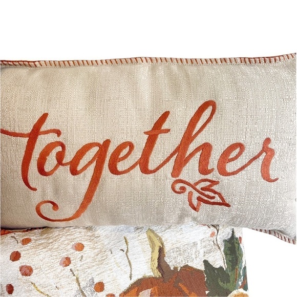 New Fall Decor Harvest Pumpkin Together Throw Pillows Square & Rectangular - Picture 7 of 12